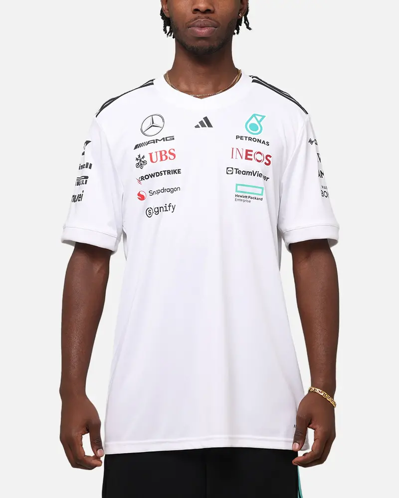 Adidas X Mercedes-Amg Petronas Formula One F1 2025 Team Driver T-Shirt White 1