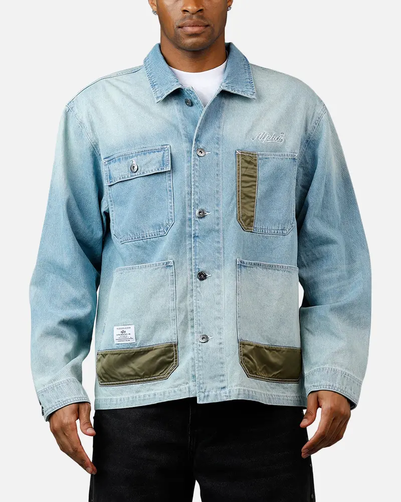 Alpha Industries Denim Relaxed Chore Coat Denim Blue 1