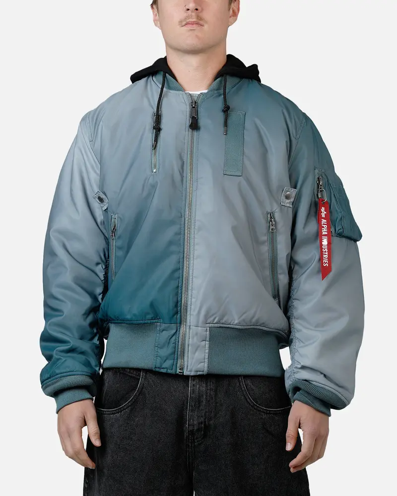 Alpha Industries Gradient Washed Flight Jacket Blue 1