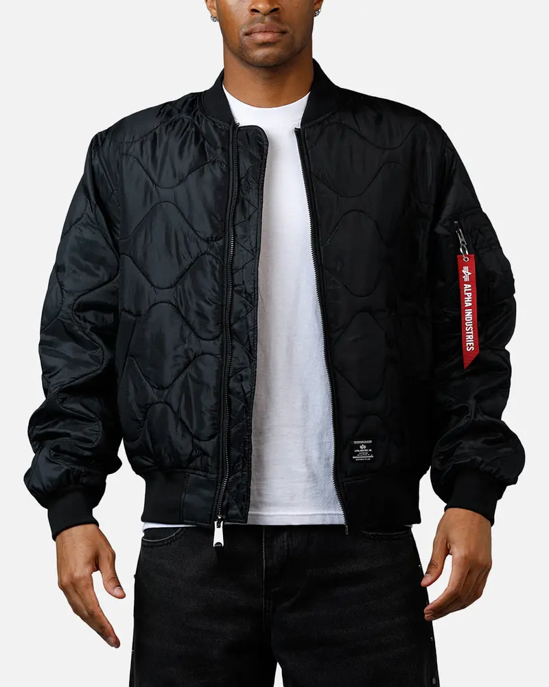 Alpha Industries L-2B Quilted Flight Jacket Black 1