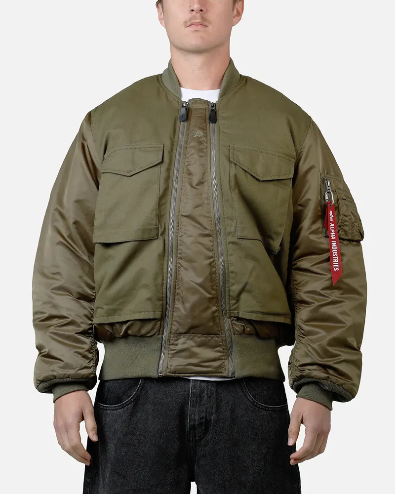 Alpha Industries Ma-1 Mixed Cotton Jacket Green 1