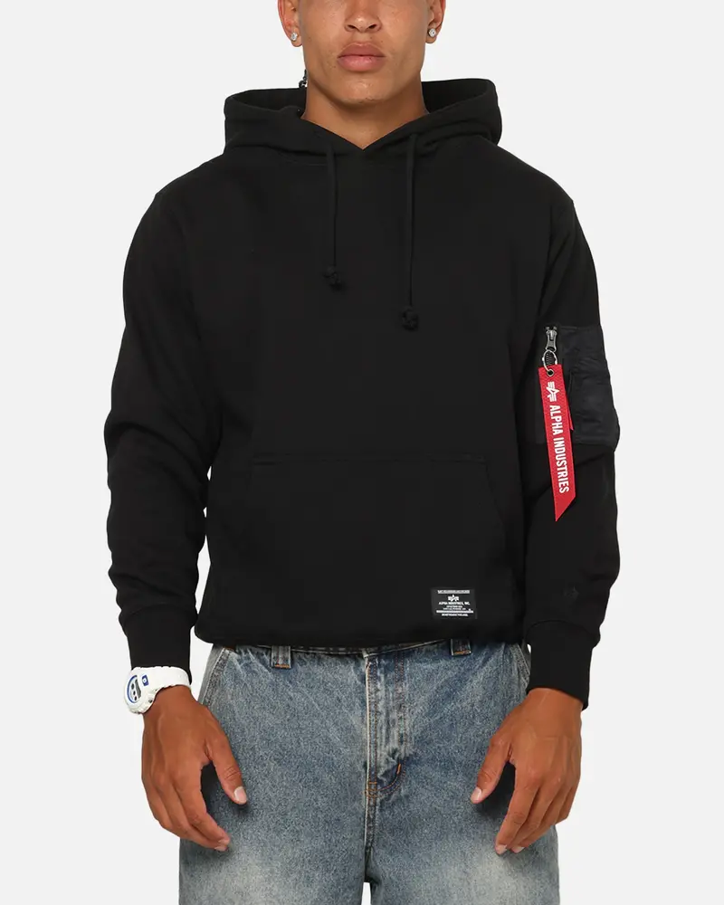 Alpha Industries Utility Pocket Hoodie Black 1