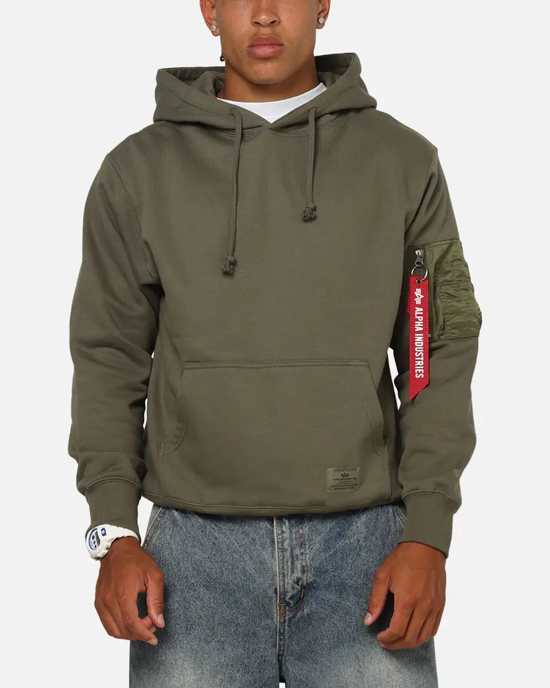 Alpha Industries Utility Pocket Hoodie Green 1