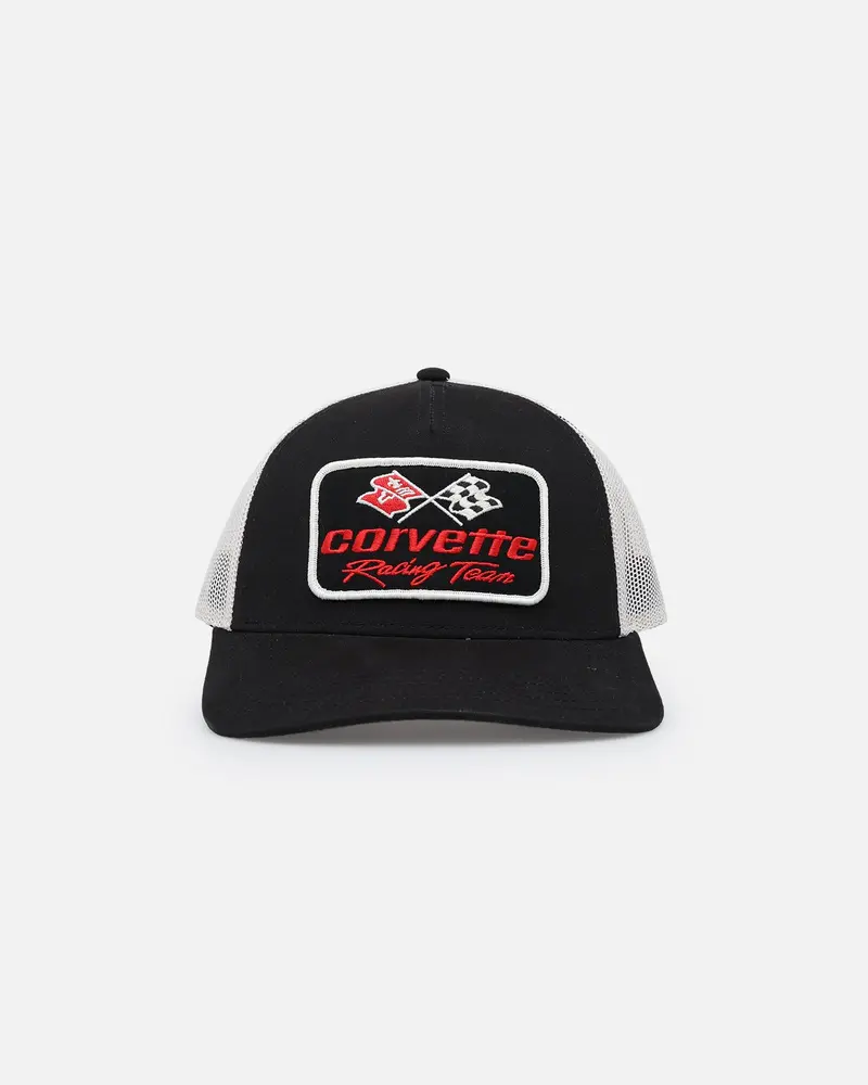 American Needle Twill Valin Patch Trucker Snapback Ivory/Black 1