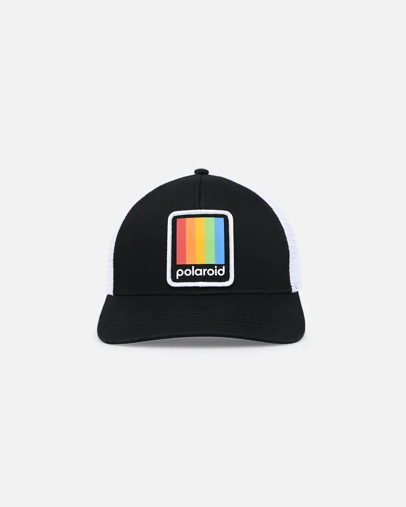 American Needle Twill Valin Patch Trucker Snapback White/Black 1