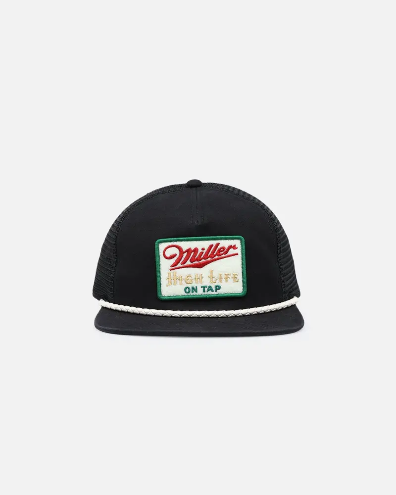 American Needle Wyatt Trucker Snapback Black 1