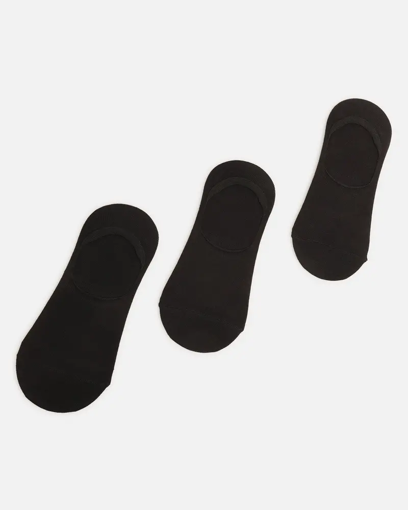 American Thrift Classic No Show Socks 3 Pack Black 1