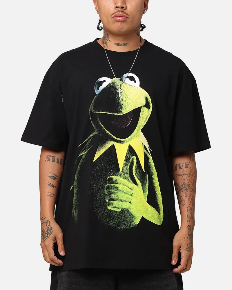 American Thrift Disney The Muppets Kermit Heavy T-Shirt Black 1