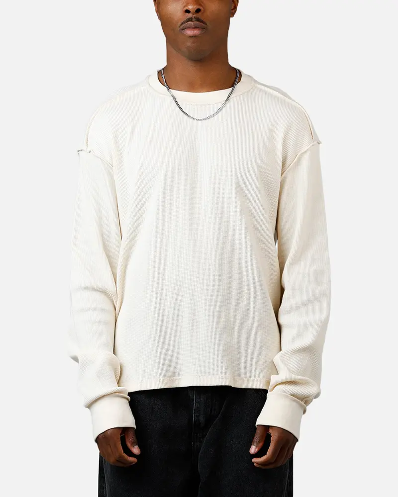 American Thrift Long Sleeve Thermal T-Shirt Off White 1