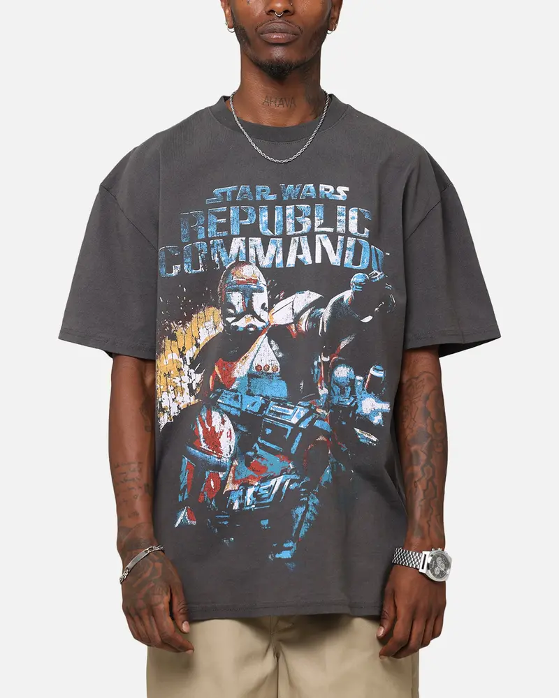 American Thrift Star Wars Battlefront Republic Commando Heavy T-Shirt Black Wash 1