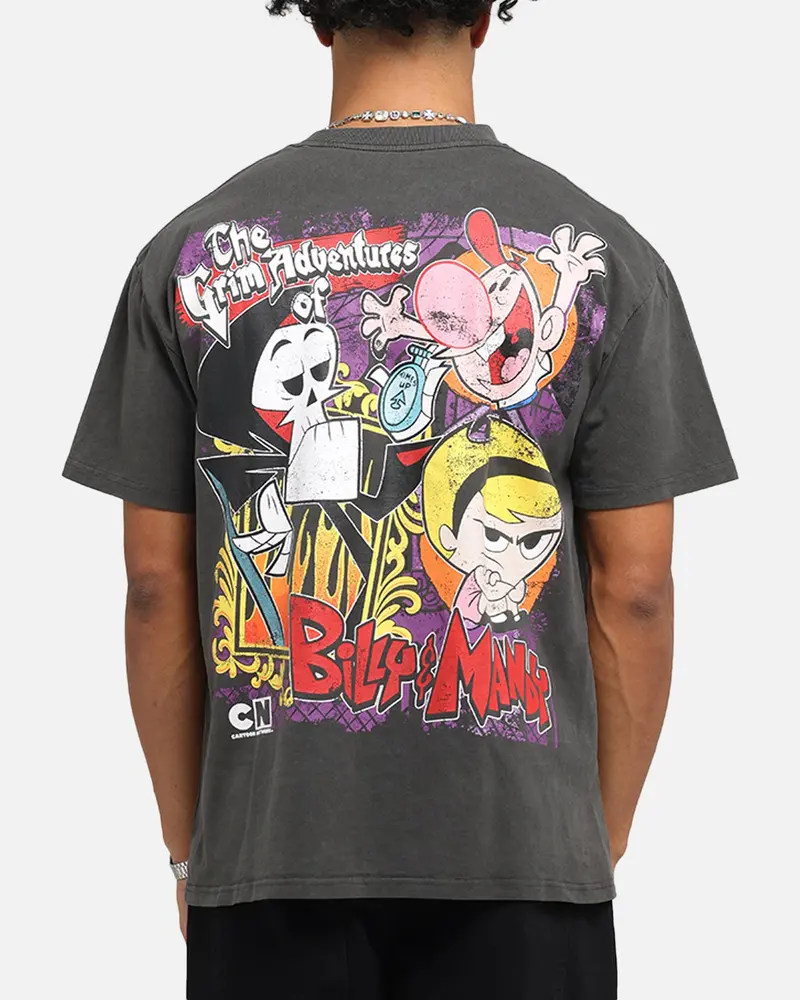 American Thrift X Cartoon Network Grim Adventures Heavy T-Shirt Black Wash 1