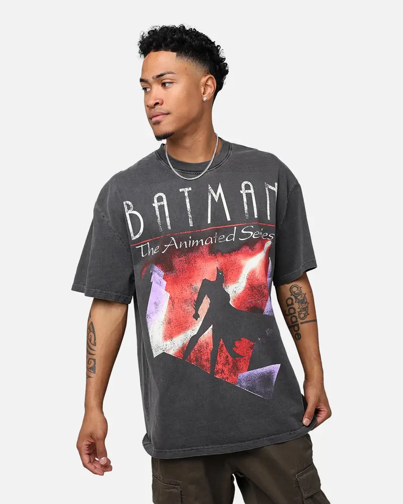 American Thrift X Dc Batman The Animated Series Heavyweight Vintage T-Shirt Washed Black 1