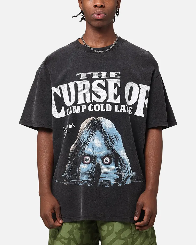 American Thrift X Goosebumps Cold Lake Heavy T-Shirt Vintage Black 1