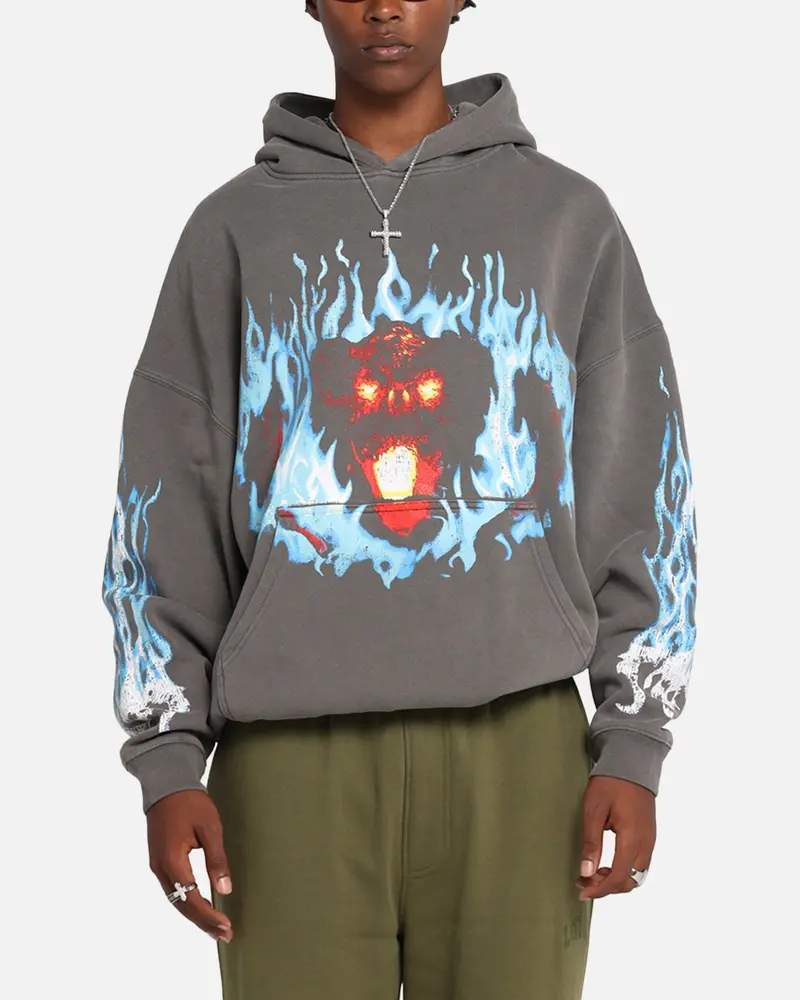 American Thrift X Lord Of The Rings Balrog Premium Hoodie Washed Charcoal 1
