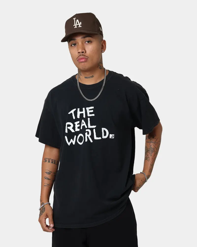 American Thrift X Mtv The Real World Vintage T-Shirt Black Wash 1