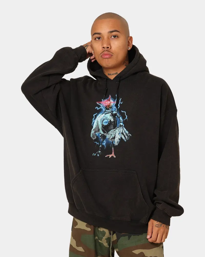 American Thrift X Robot Chicken Robot Chicken Vintage Hoodie Black Wash 1