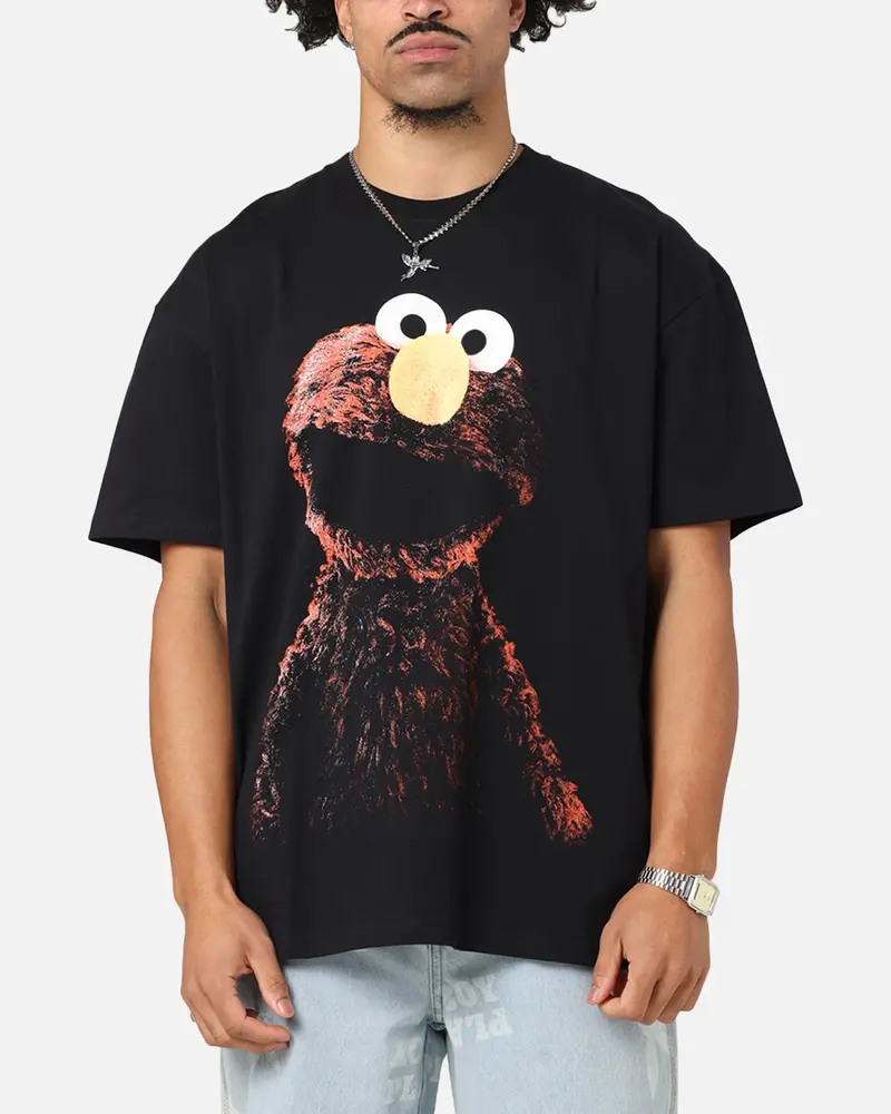 American Thrift X Sesame Street Elmo Grail Heavy T-Shirt Black 1