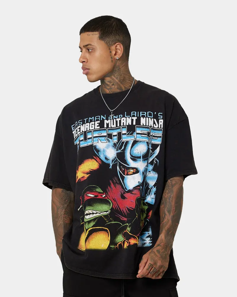American Thrift X Teenage Mutant Ninja Turtles Shredder Vintage T-Shirt Black Wash 1