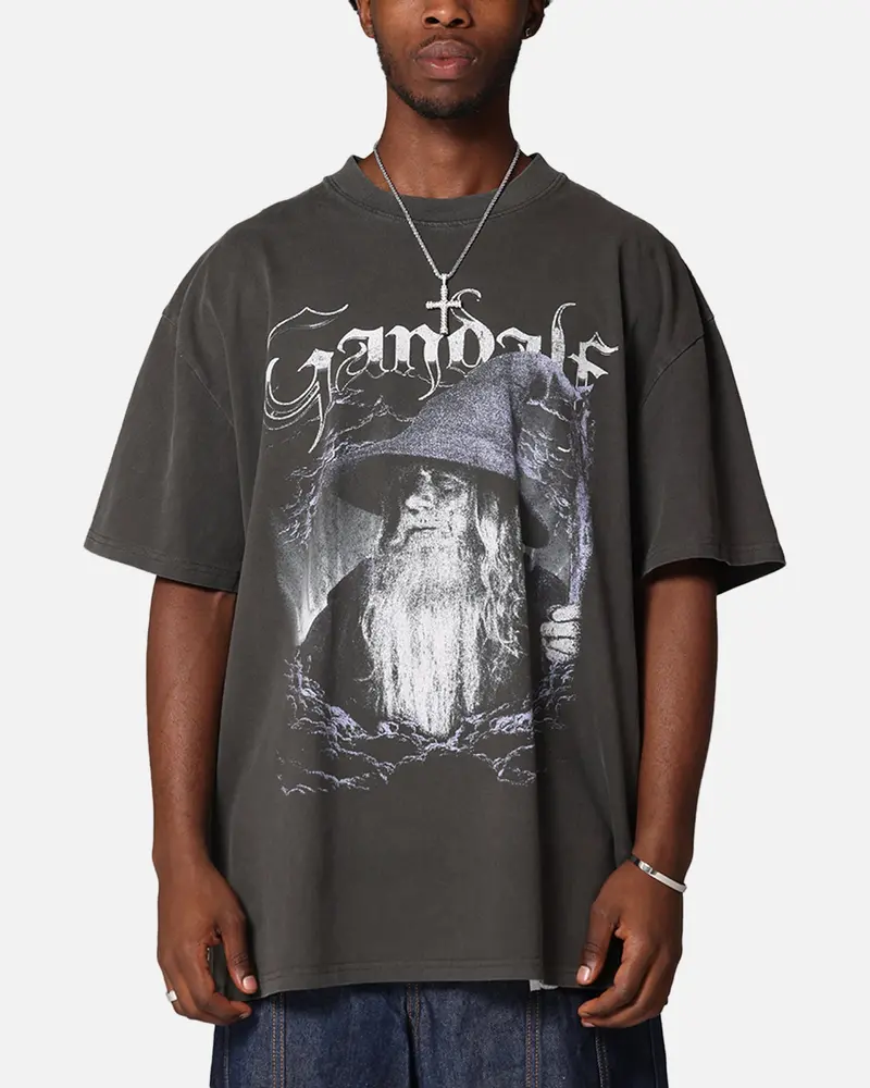 American Thrift X The Lord Of The Rings Gandalf Heavy T-Shirt Black Wash 1