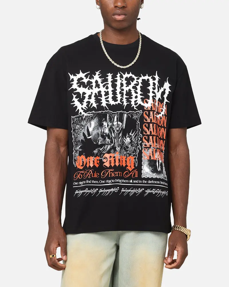 American Thrift X The Lord Of The Rings Sauron Heavy T-Shirt Black 1