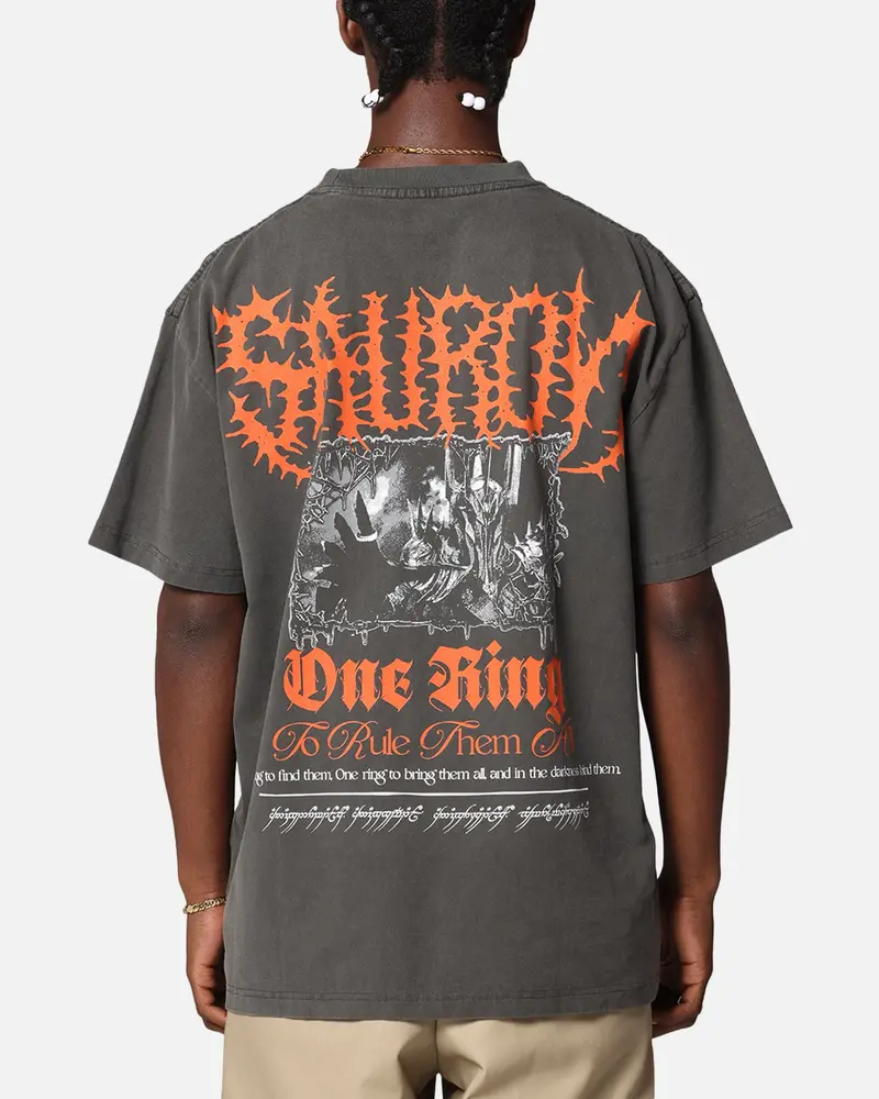 American Thrift X The Lord Of The Rings Sauron Heavy T-Shirt Black Wash 1