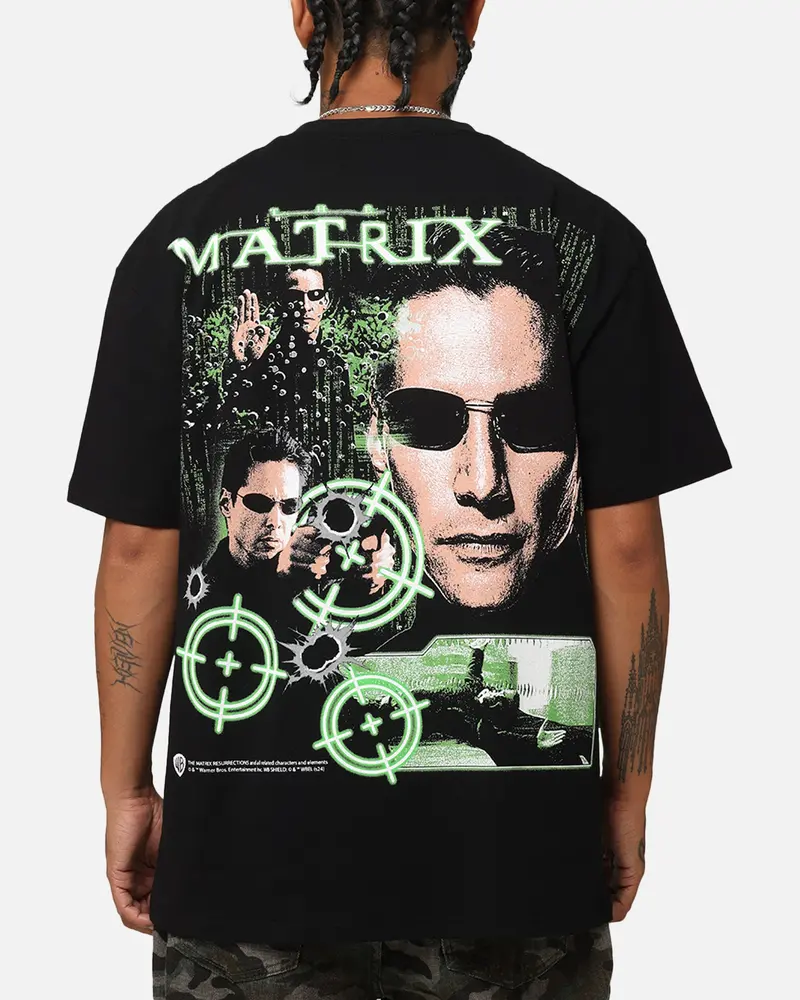 American Thrift X The Matrix Neo Bullets Heavy T-Shirt Black 1