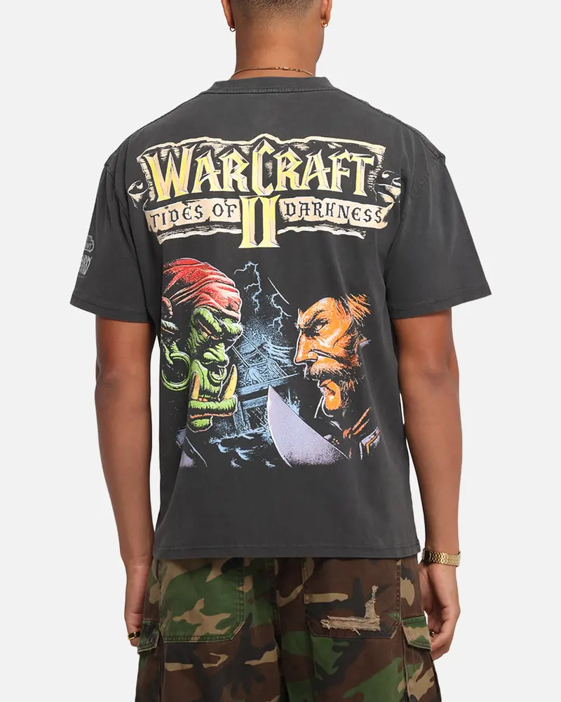 American Thrift X Warcraft Ii: Tides Of Darkness Heavy T-Shirt Black Wash 1