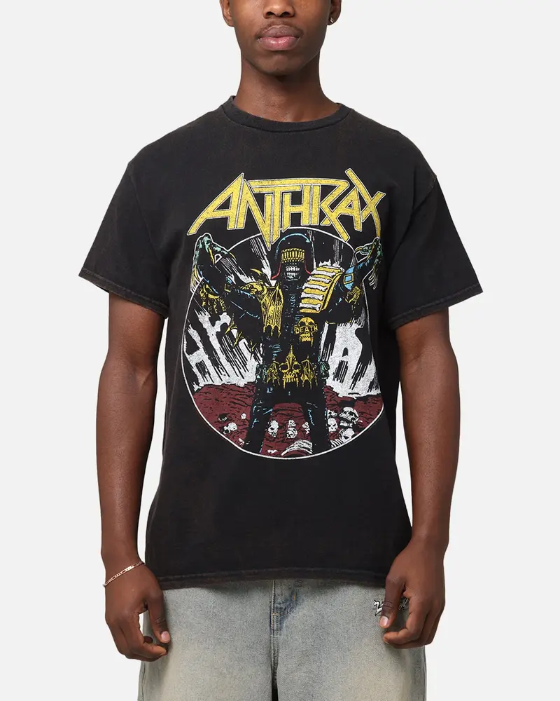 Anthrax Atl World Tour T-Shirt Black Vintage 1