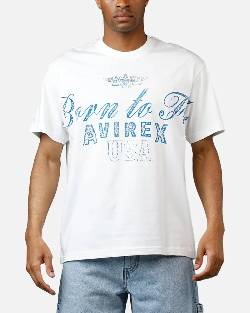 Avirex Born To Fly T-Shirt White 1