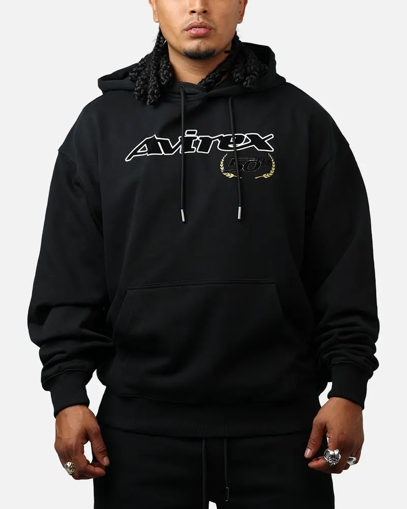 Avirex Gold Hoodie Black/Gold 1