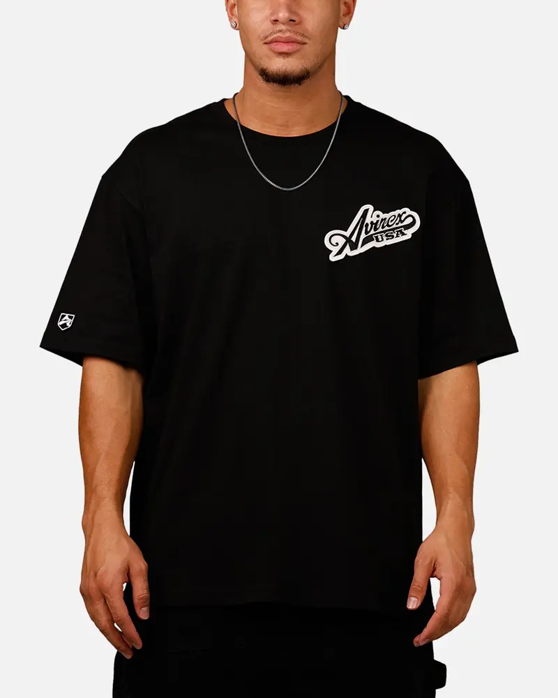 Avirex Script T-Shirt Black 1