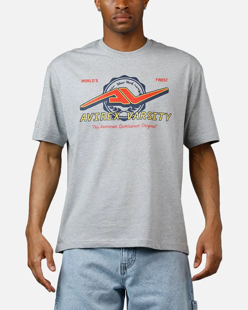 Avirex University T-Shirt Heather Grey 1
