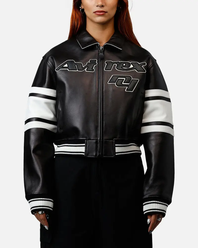 Avirex Women's Cropped Legend Jacket Black 1