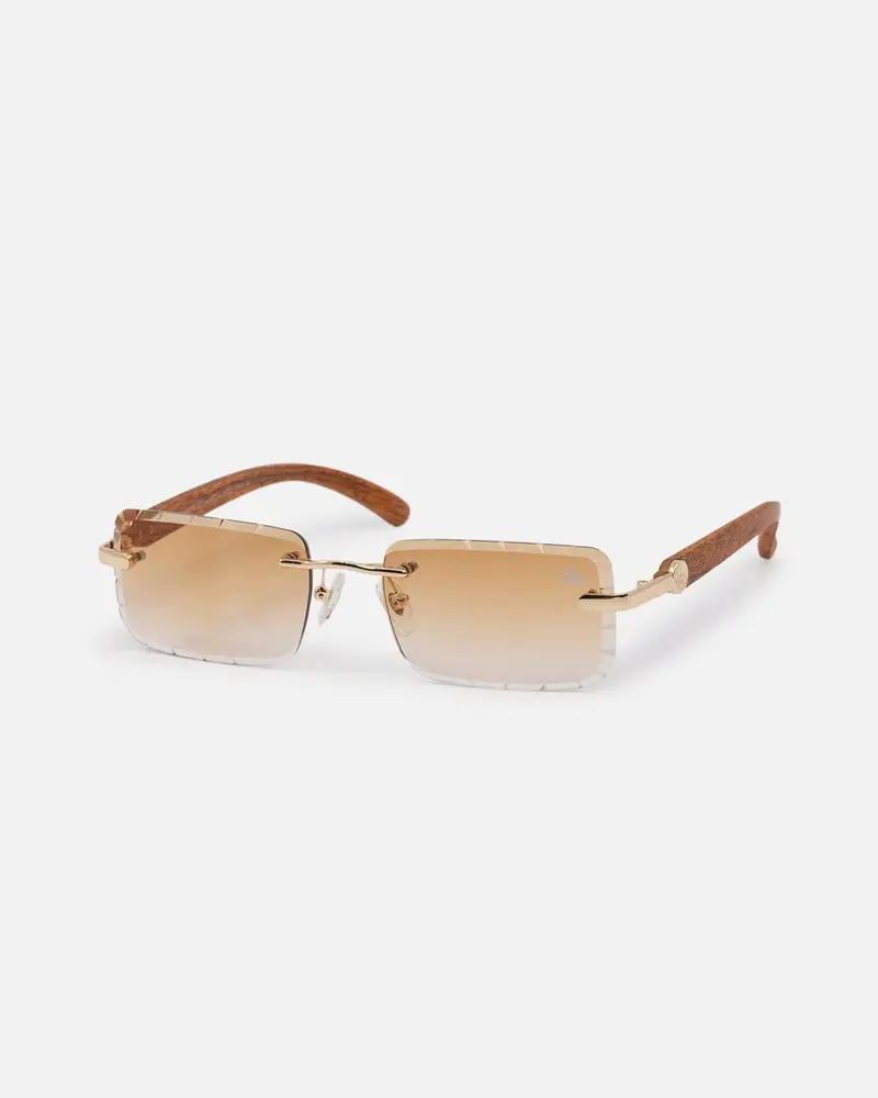 Belvoir & Co Diamond Cut Hampton Sunglasses Wood/Tea 1