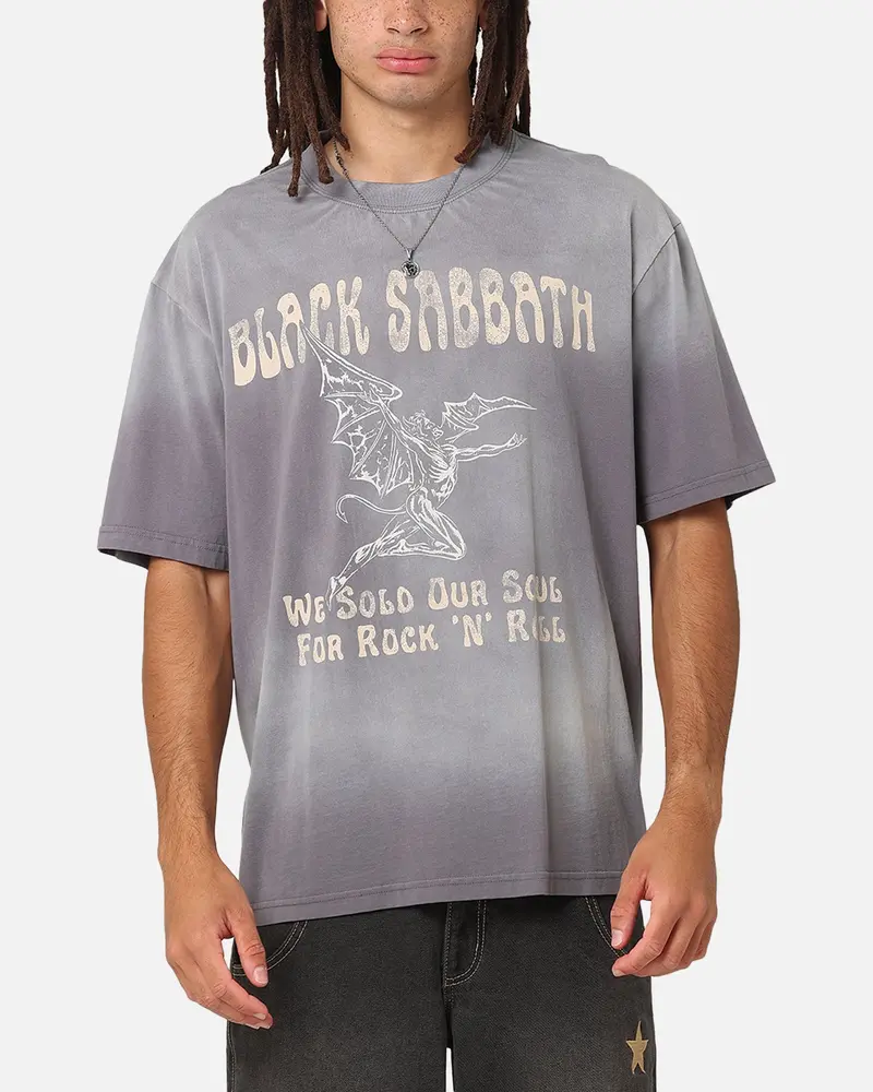 Black Sabbath Sold Our Soul T-Shirt Sun Washed Blue 1