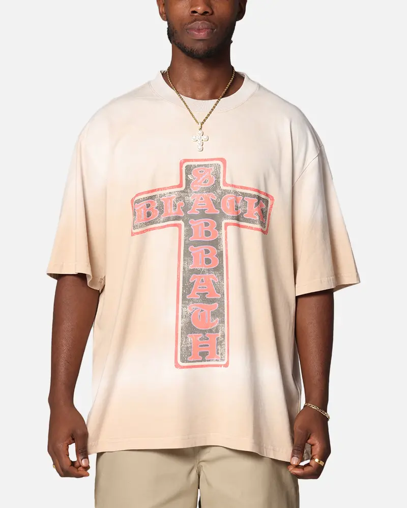 Black Sabbath The Cross Vintage T-Shirt Sand 1