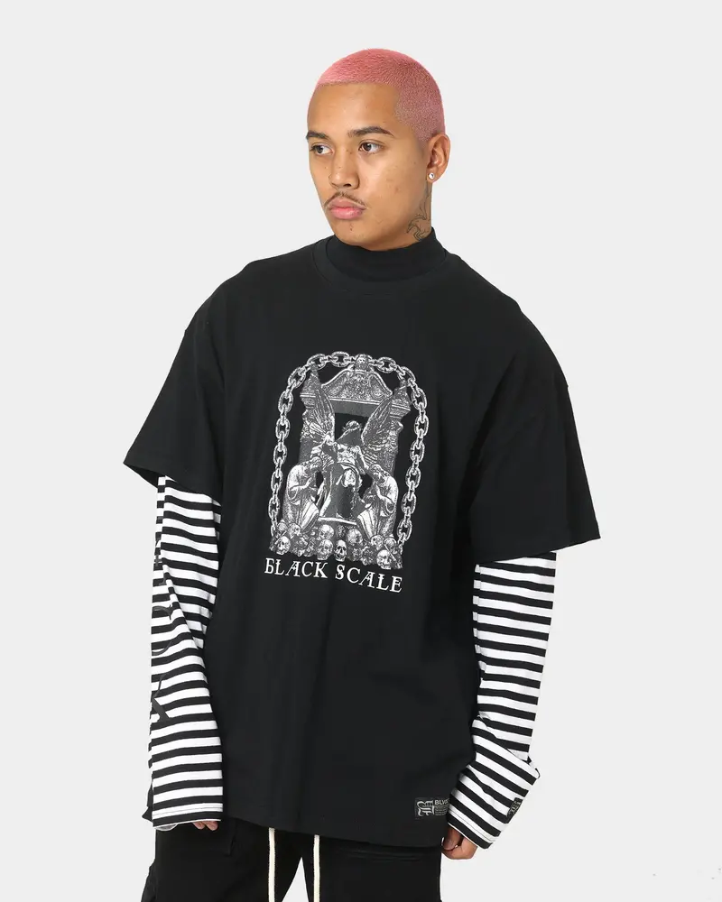 Black Scale 25 To Life Long Sleeve T-Shirt Black 1