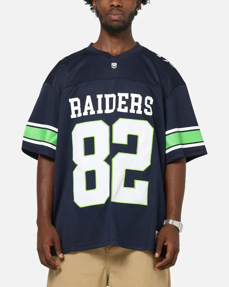 Bleacher Athletic Canberra Raiders Nrl Gridiron Mesh Jersey Official Team Color 1