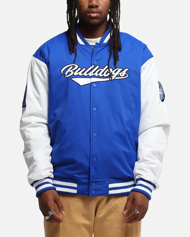 Bleacher Athletic Canterbury-Bankstown Bulldogs Nrl 1908 Baseball Varsity Jacket Official Team Colour 1