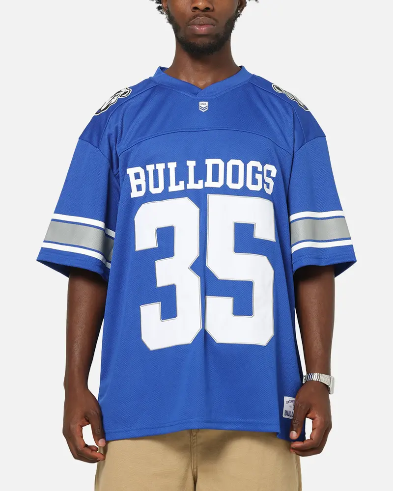 Bleacher Athletic Canterbury-Bankstown Bulldogs Nrl Gridiron Mesh Jersey Official Team Color 1