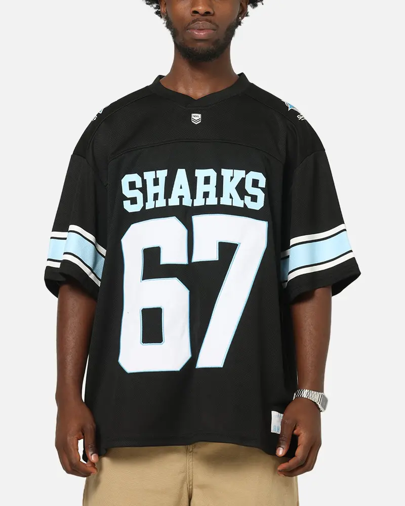 Bleacher Athletic Cronulla-Sutherland Sharks Nrl Gridiron Mesh Jersey Official Team Color 1