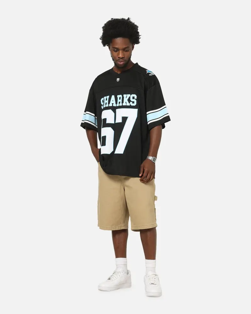 Bleacher Athletic Cronulla-Sutherland Sharks Nrl Gridiron Mesh Jersey Official Team Color 3