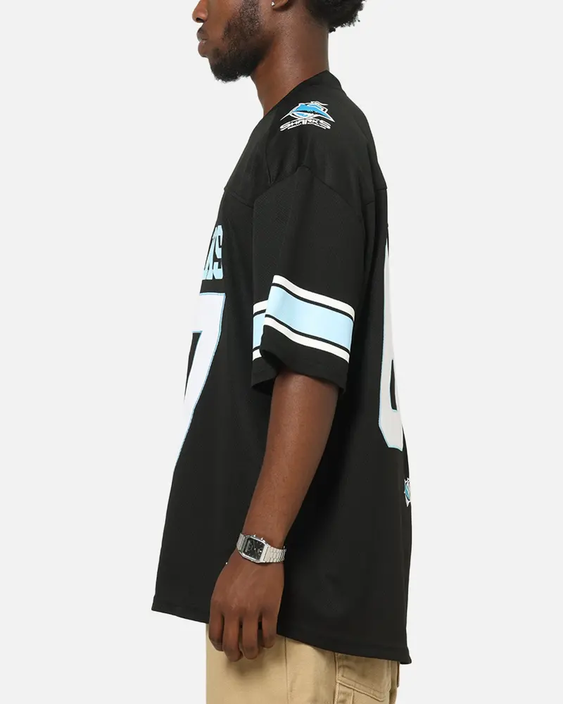 Bleacher Athletic Cronulla-Sutherland Sharks Nrl Gridiron Mesh Jersey Official Team Color 6