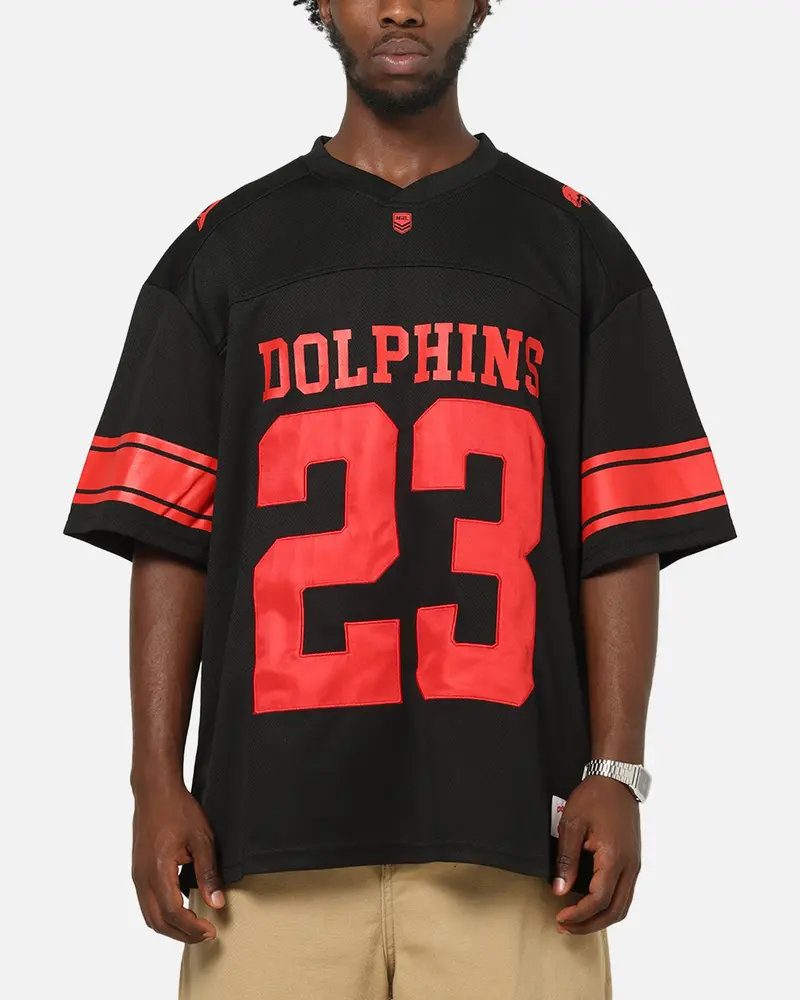 Bleacher Athletic Dolphins Nrl Gridiron Mesh Jersey Official Team Color 1