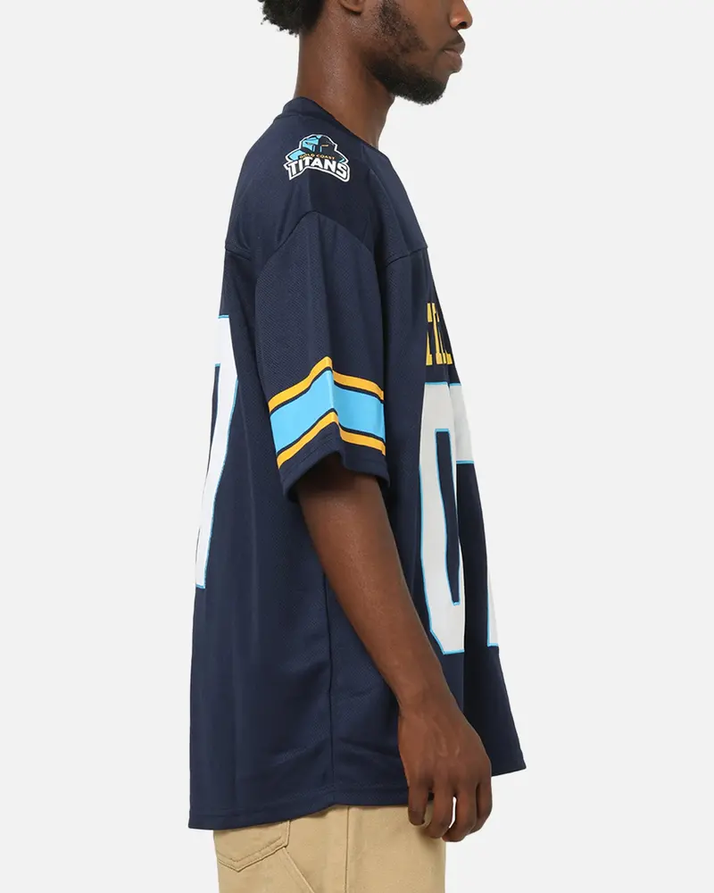Bleacher Athletic Gold Coast Titans Nrl Gridiron Mesh Jersey Official Team Color 5