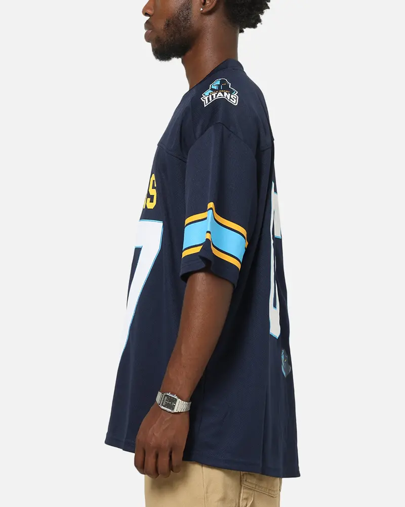 Bleacher Athletic Gold Coast Titans Nrl Gridiron Mesh Jersey Official Team Color 6