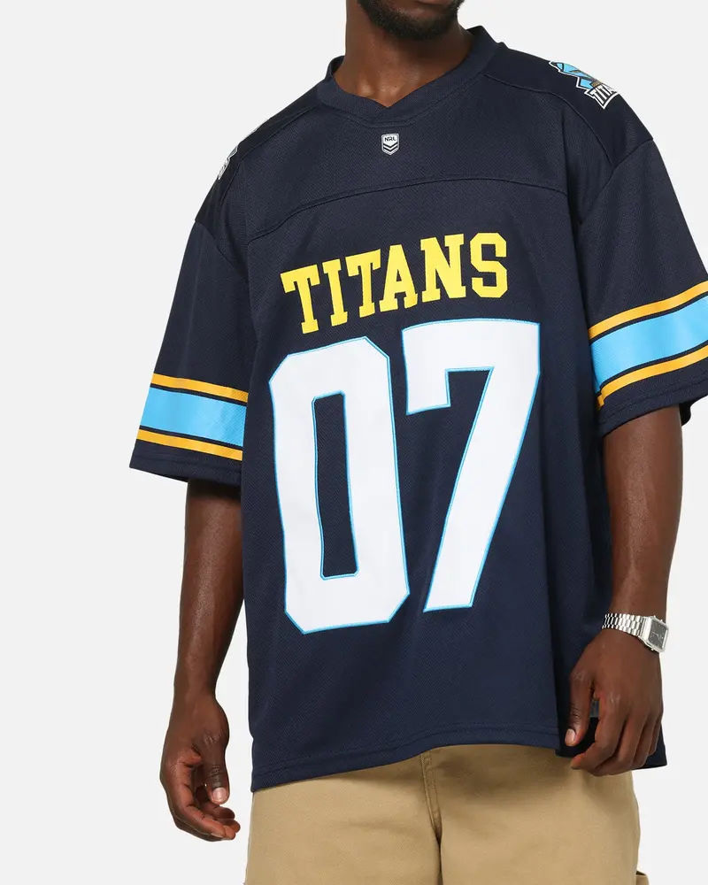 Bleacher Athletic Gold Coast Titans Nrl Gridiron Mesh Jersey Official Team Color 7