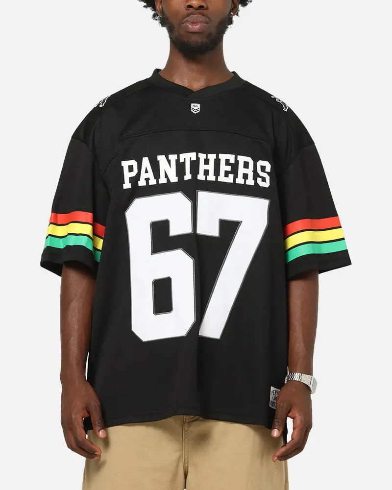 Bleacher Athletic Penrith Panthers Nrl Gridiron Mesh Jersey Official Team Color 1