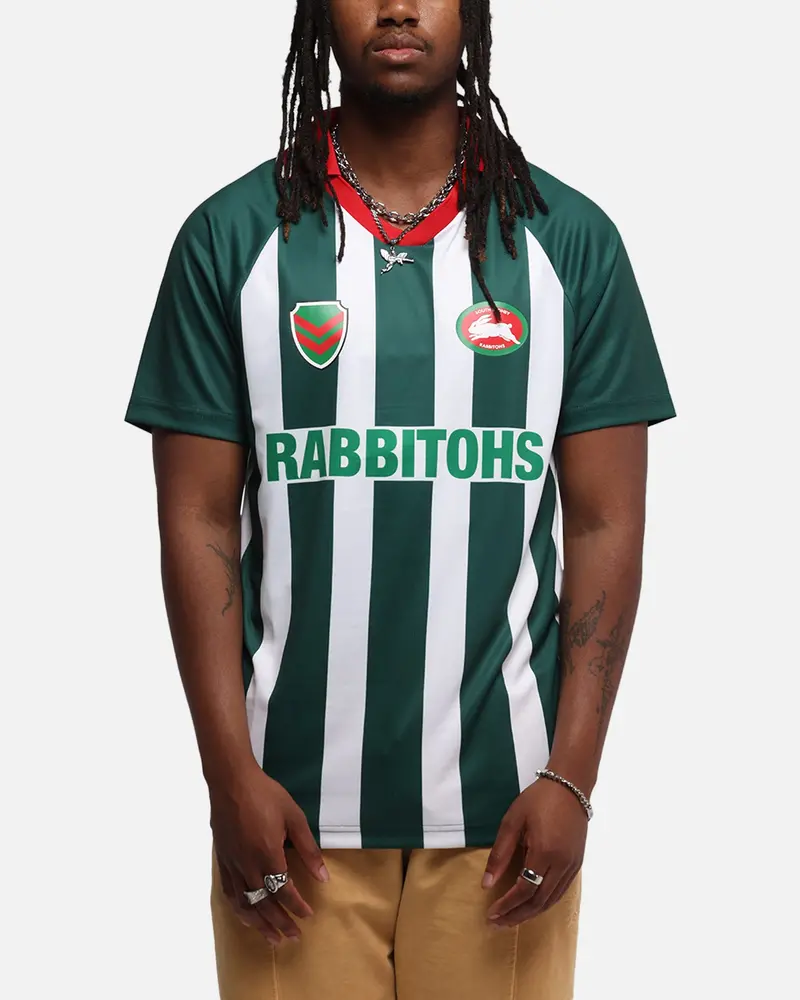 Bleacher Athletic South Sydney Rabbitohs Nrl 1908 Collared T-Shirt Official Team Colour 1