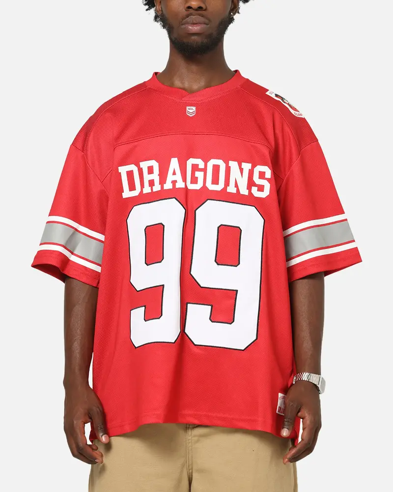 Bleacher Athletic St. George Illawarra Dragons Nrl Gridiron Mesh Jersey Official Team Color 1